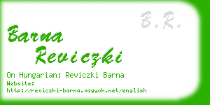 barna reviczki business card